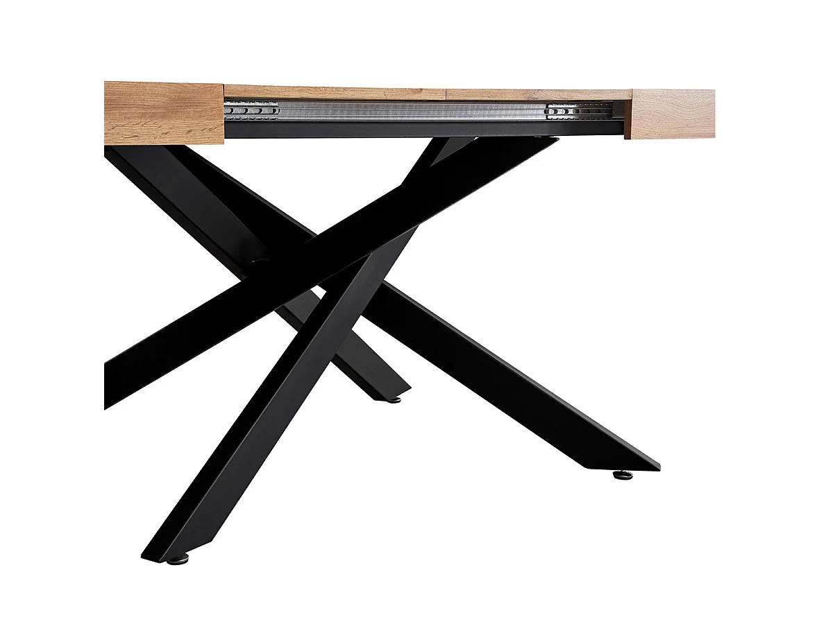 Table à manger extensible décor bois 4/8 personnes 140/220 cm - Elena