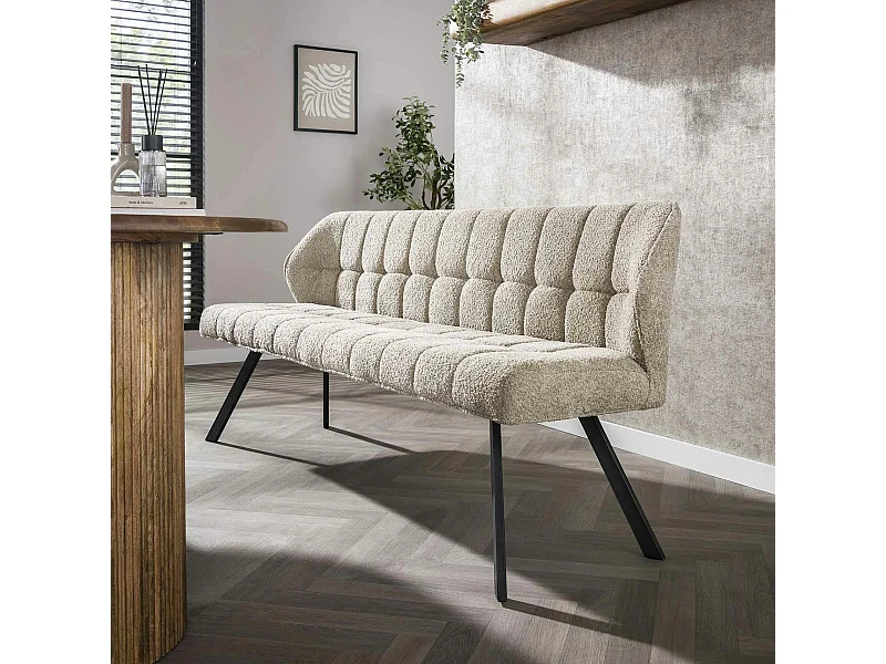 Banc en bouclette sable 180 cm MELBOURNE