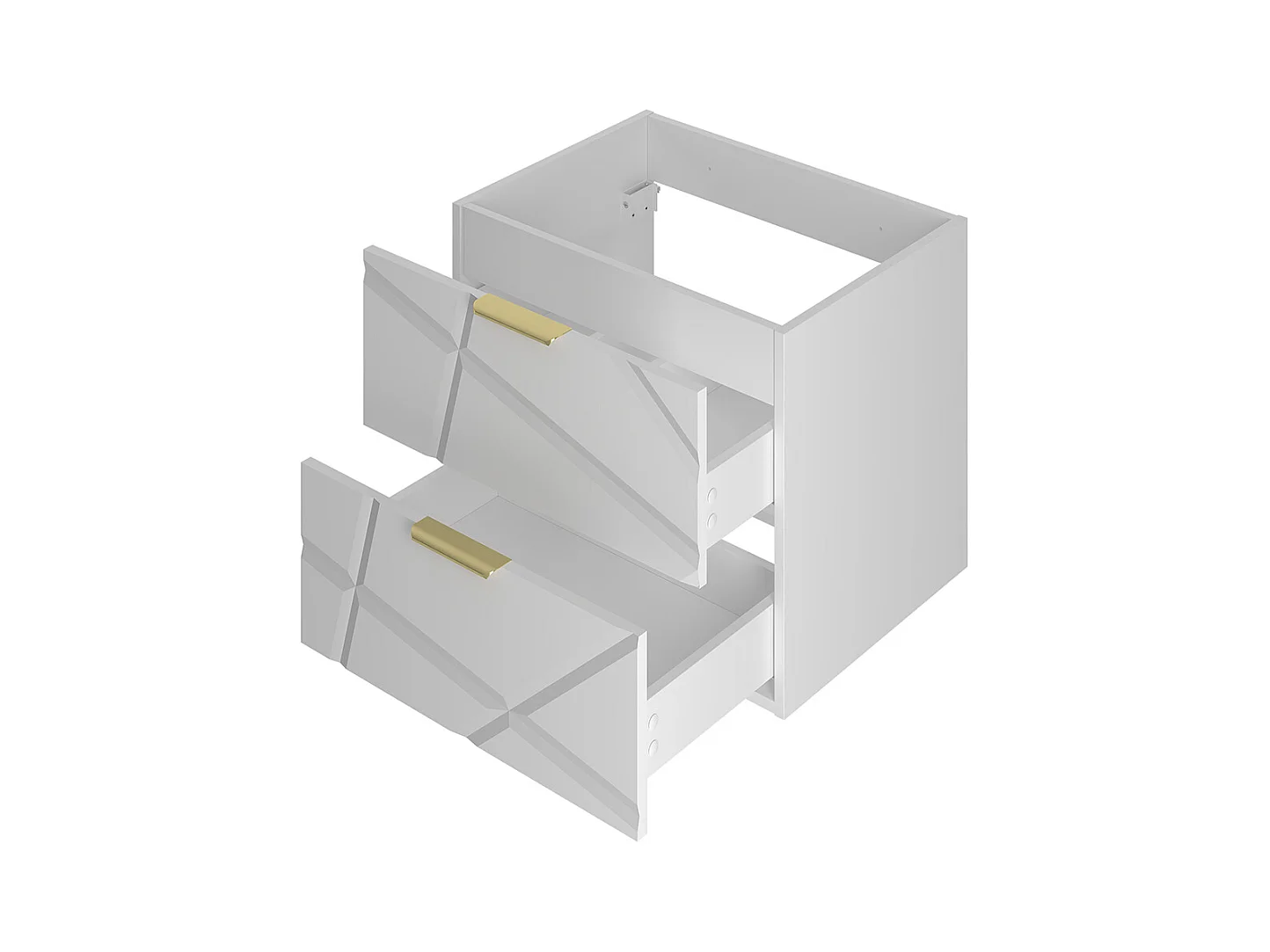 Set di mobili da bagno doppio lavabo Aurora bianco 140cm