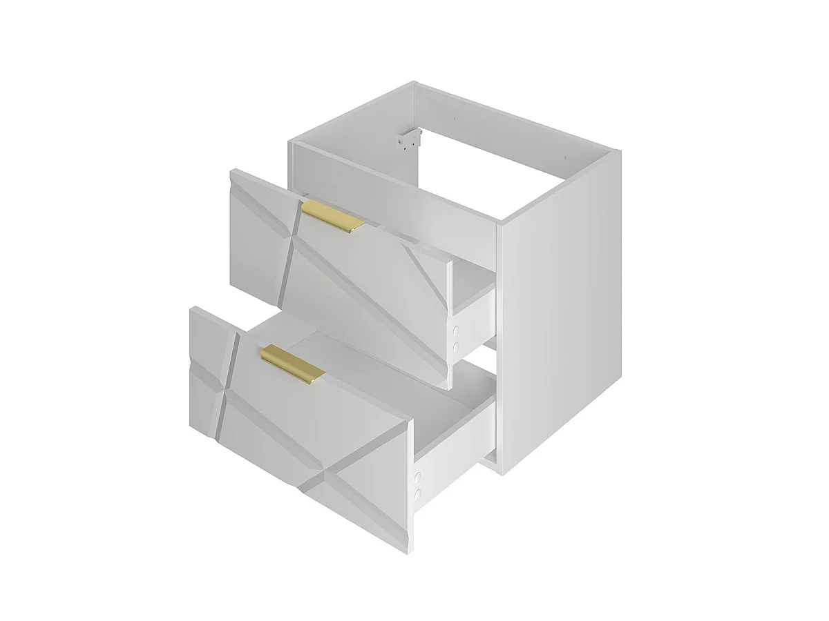 Mobile bagno doppio lavabo Aurora bianco 140cm