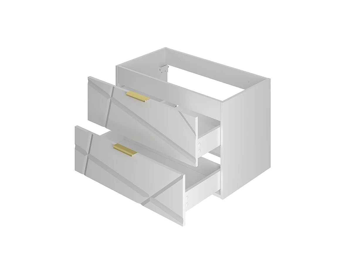 Mobile lavabo singolo Aurora Bianco 80cm