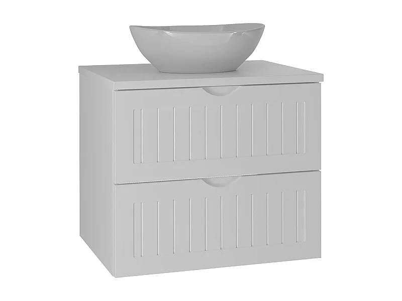Meuble simple vasque 60cm Soline Blanc