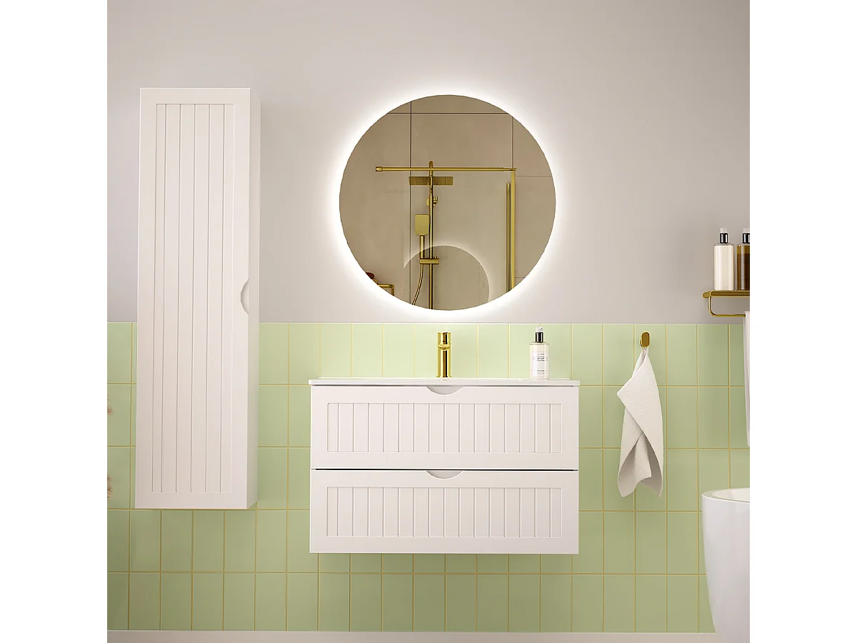 Móvel de lavatório Soline branco 80cm