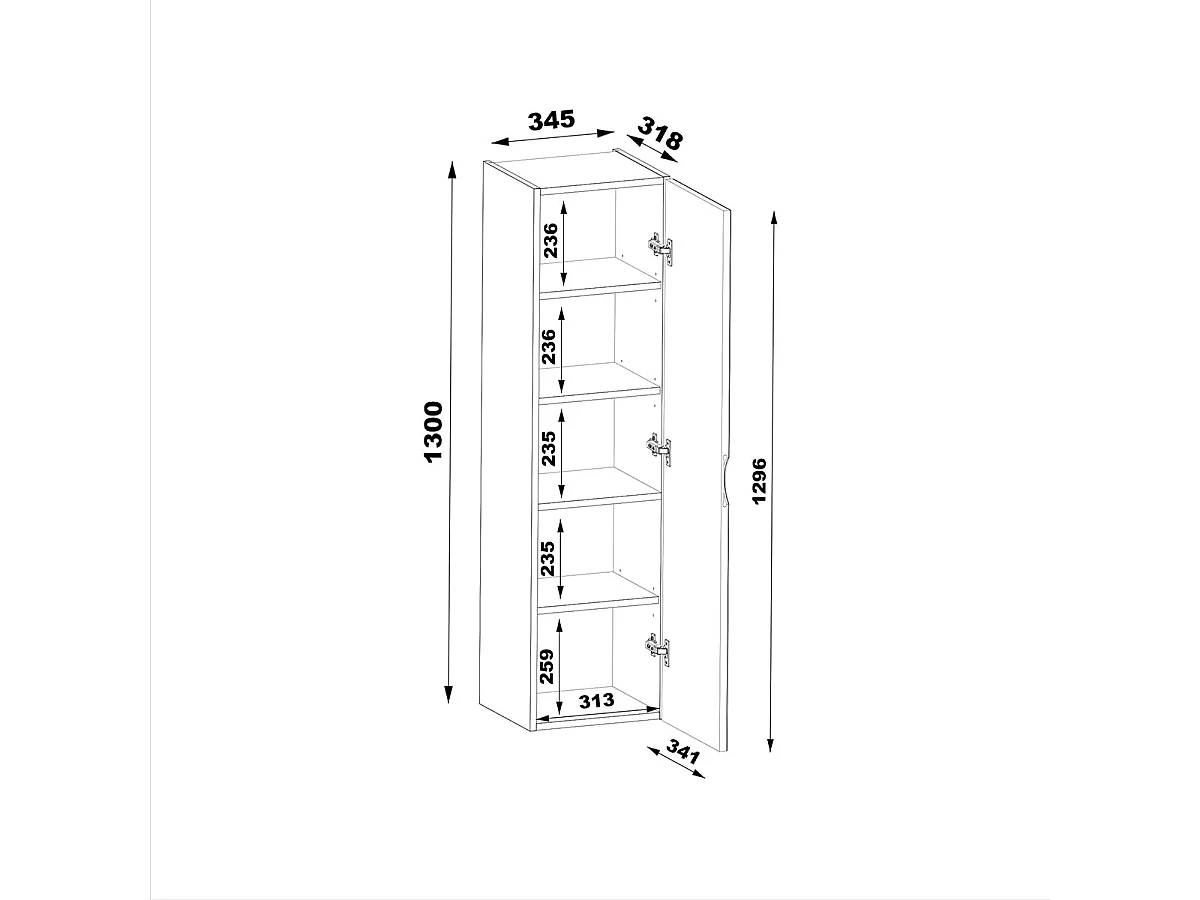 Wall column Soline White