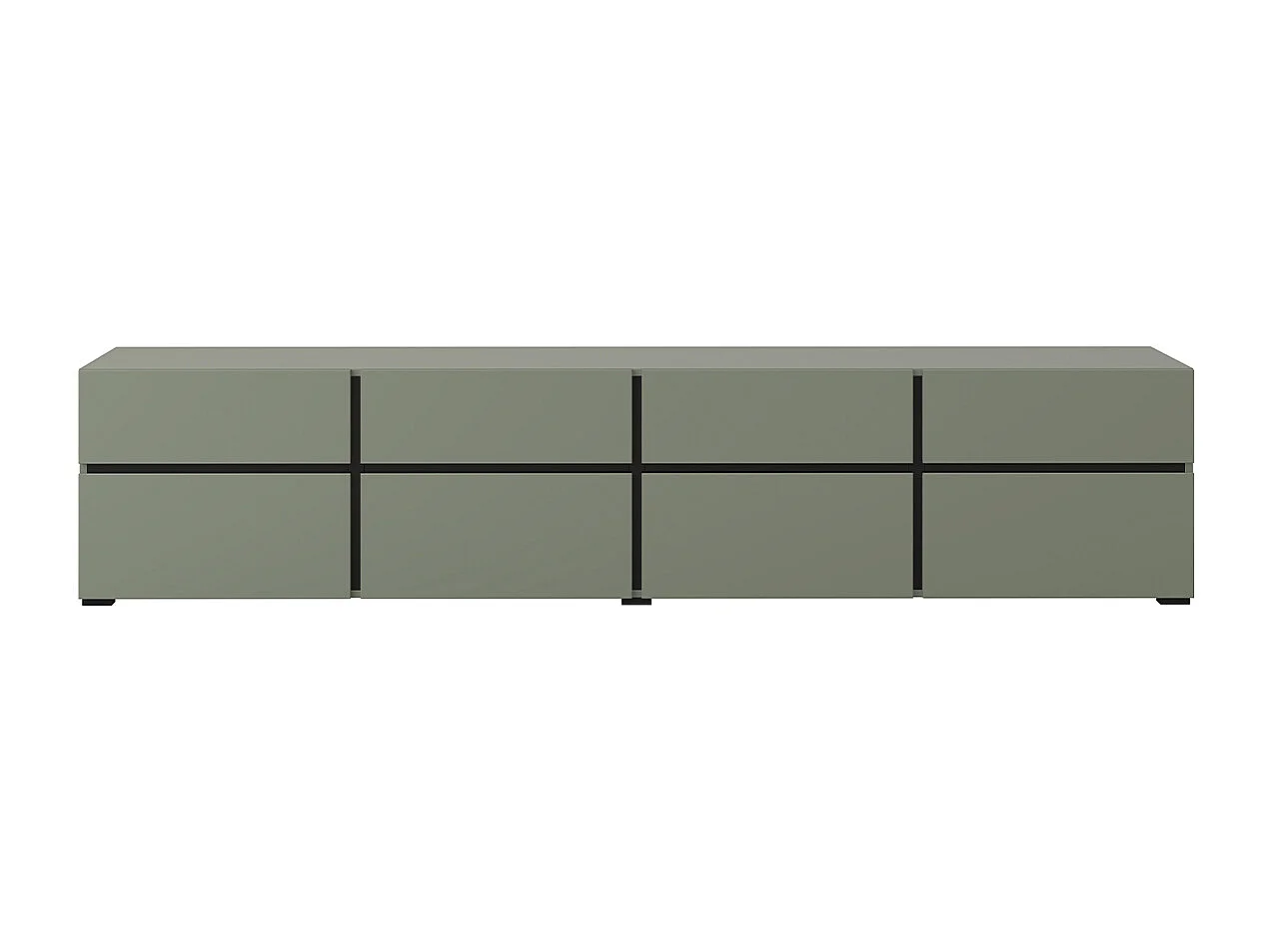 Meuble TV 4 portes 225 cm Lilia Vert