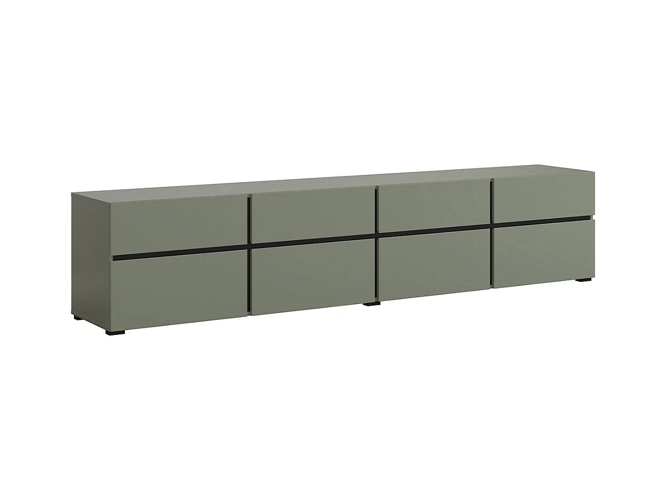 Mobile TV 4 ante Lilia verde 225cm
