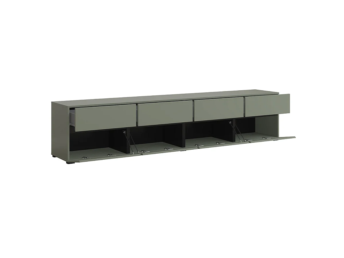 Mobile TV 4 ante Lilia verde 225cm