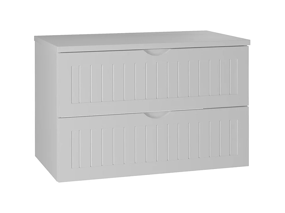 Meuble sous-vasque 80cm plan de toilette Soline Blanc