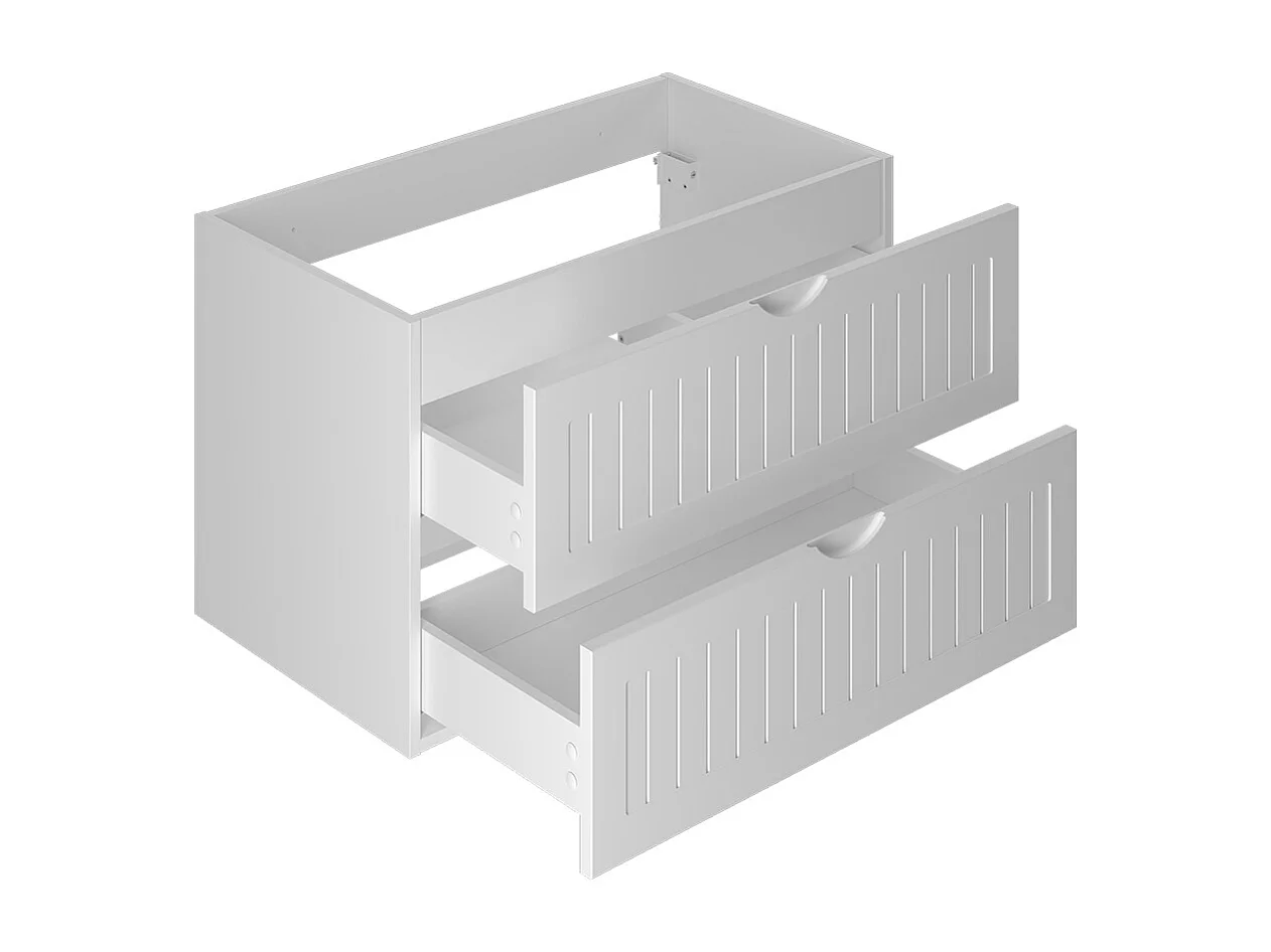 Meuble sous-vasque 80cm plan de toilette Soline Blanc