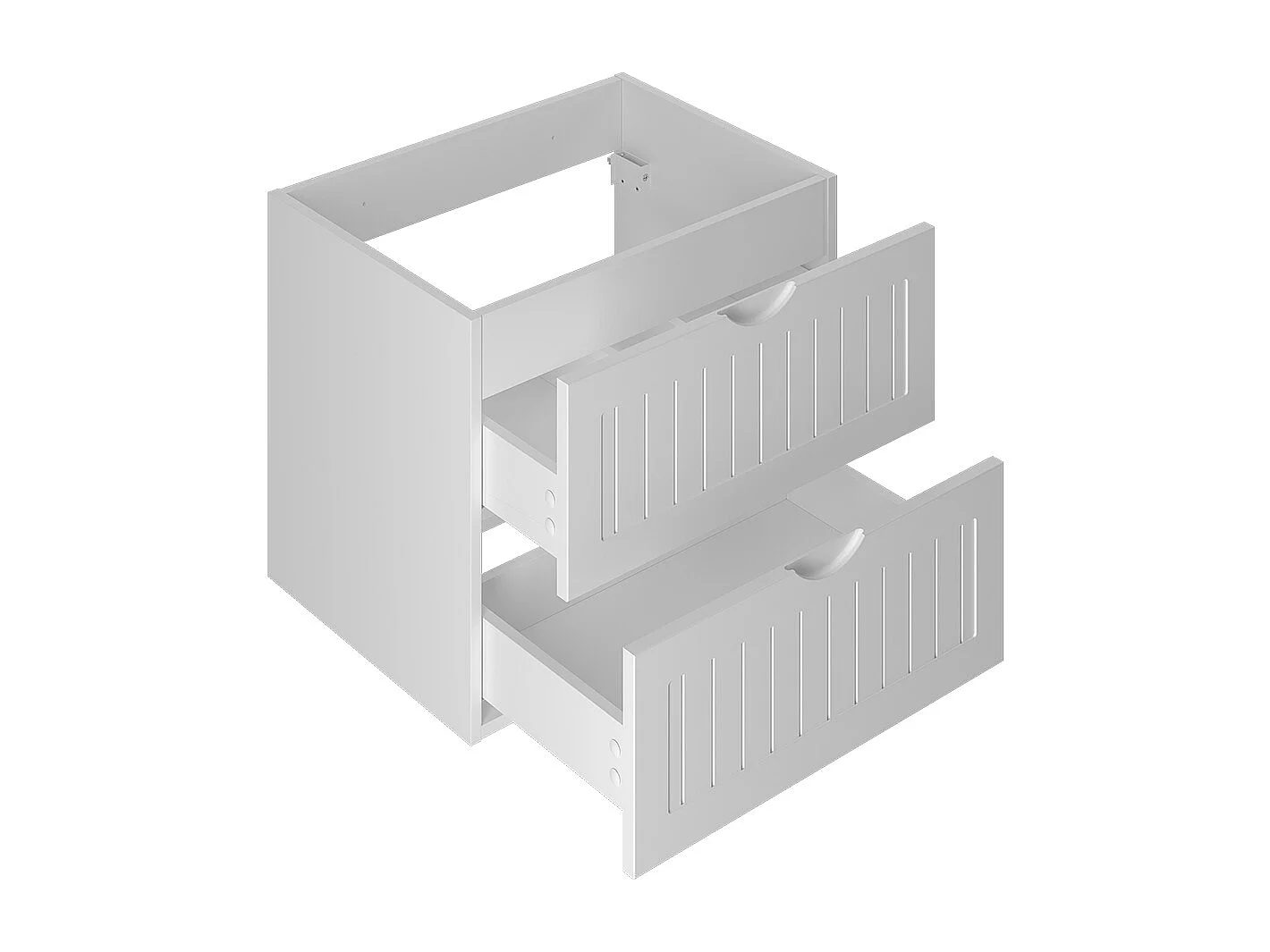 Meuble sous-vasque 60cm plan de toilette Soline Blanc