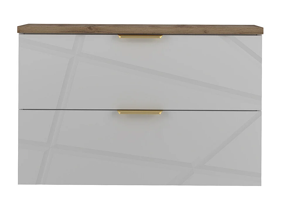 Meuble sous-vasque 80cm plan de toilette Aurora Blanc et Bois