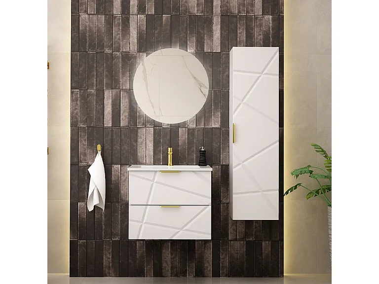 Meuble sous-vasque 60cm Aurora Blanc