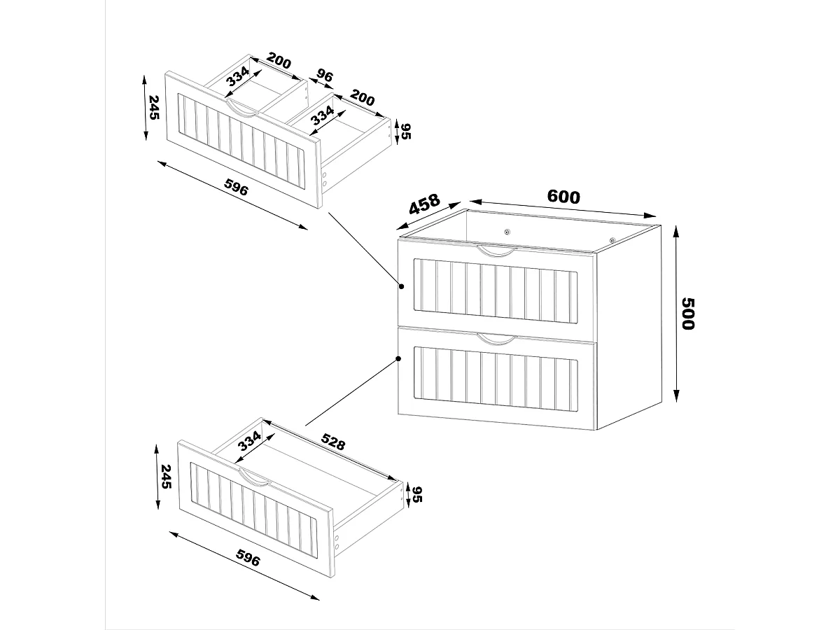 Soline 120cm badmeubel Wit