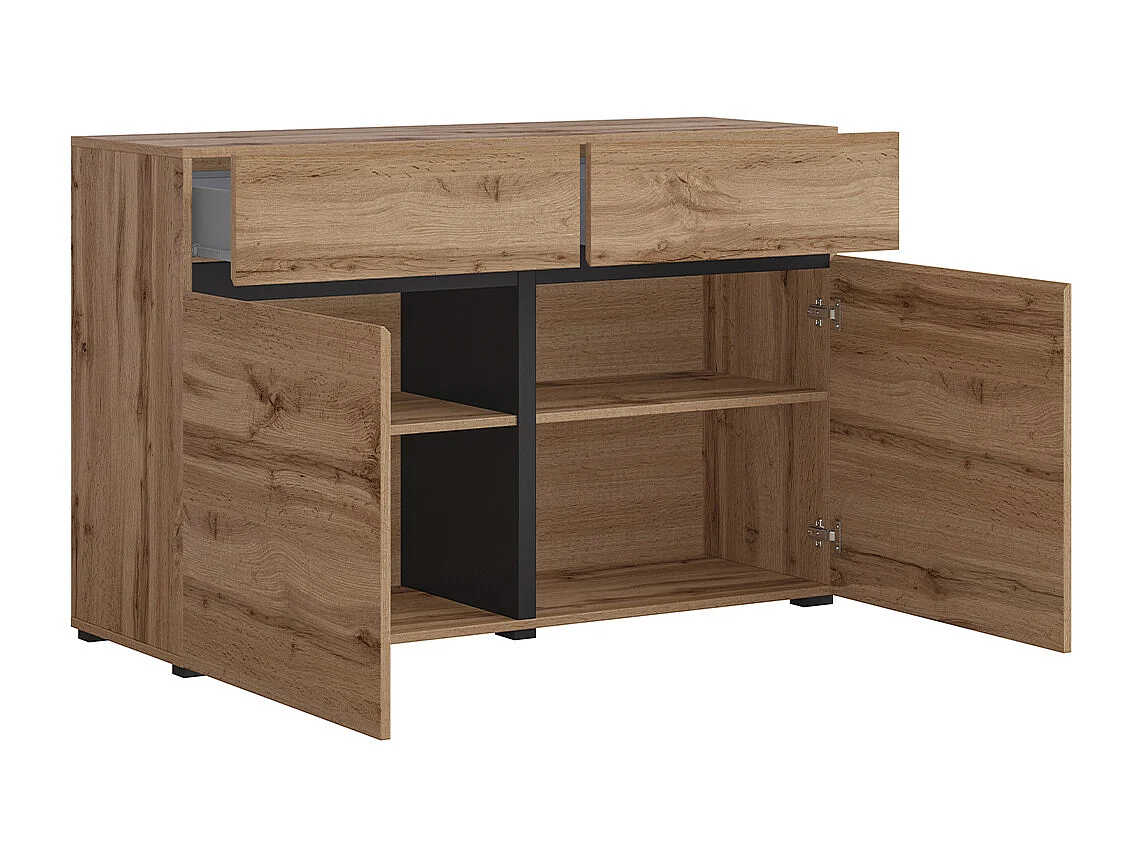 Lilia Houten 2-deurs dressoir met 2 laden