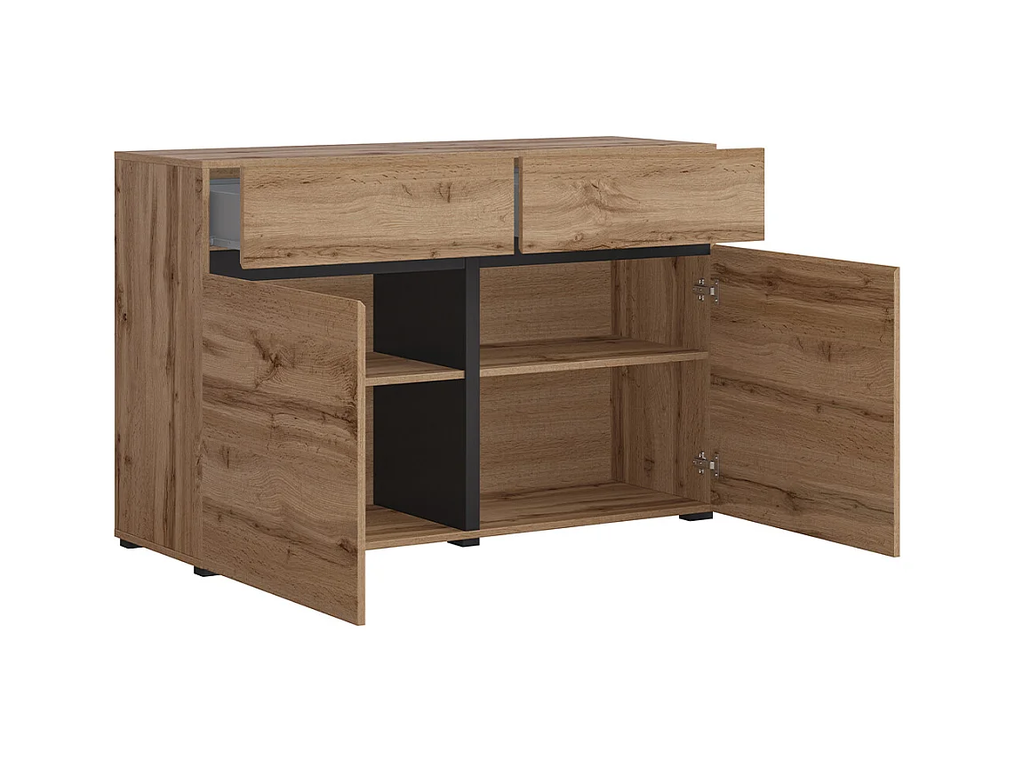 Lilia Houten 2-deurs dressoir met 2 laden