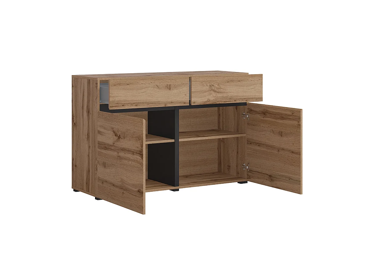 Buffet 2 ante 2 cassetti Lilia marrone 78cm