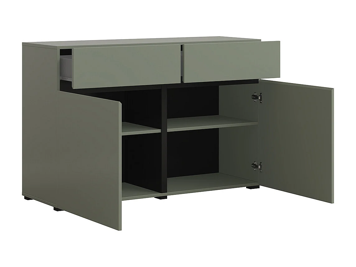 Aparador 2 portas 2 gavetas Lilia verde 78cm