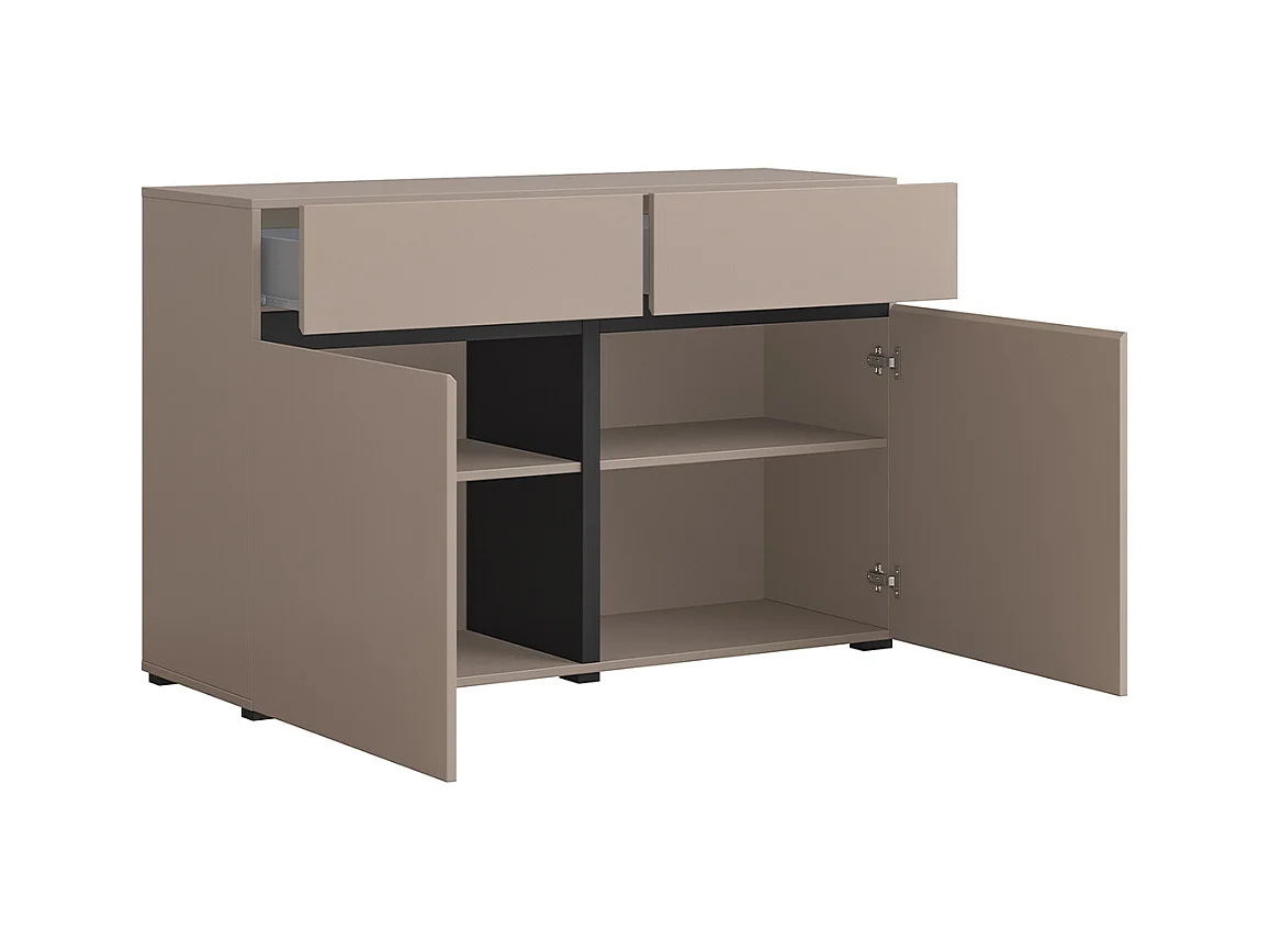Buffet 2 portes 2 tiroirs Lilia Taupe