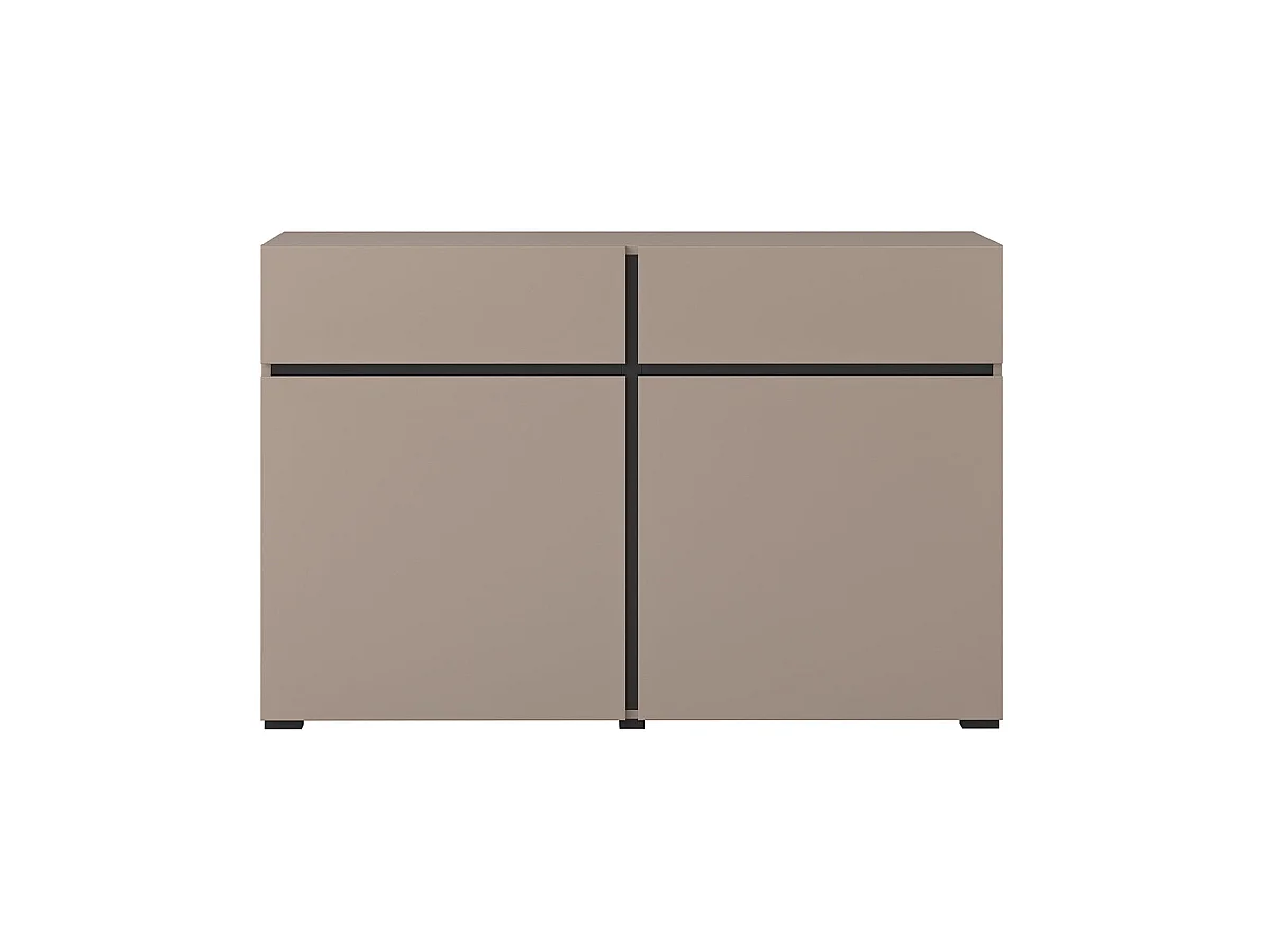 Buffet 2 portes 2 tiroirs Lilia Taupe