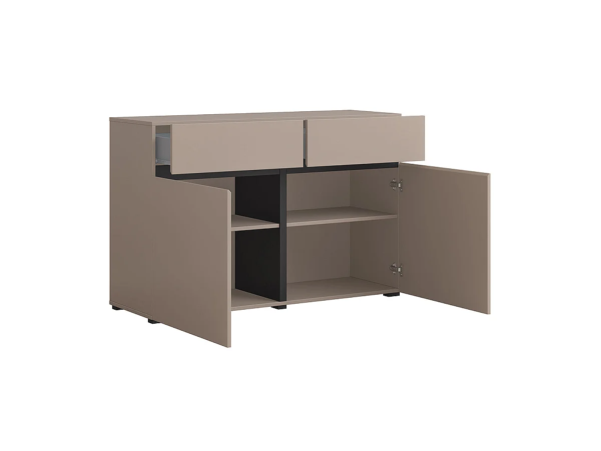 Buffet 2 portes 2 tiroirs Lilia Taupe