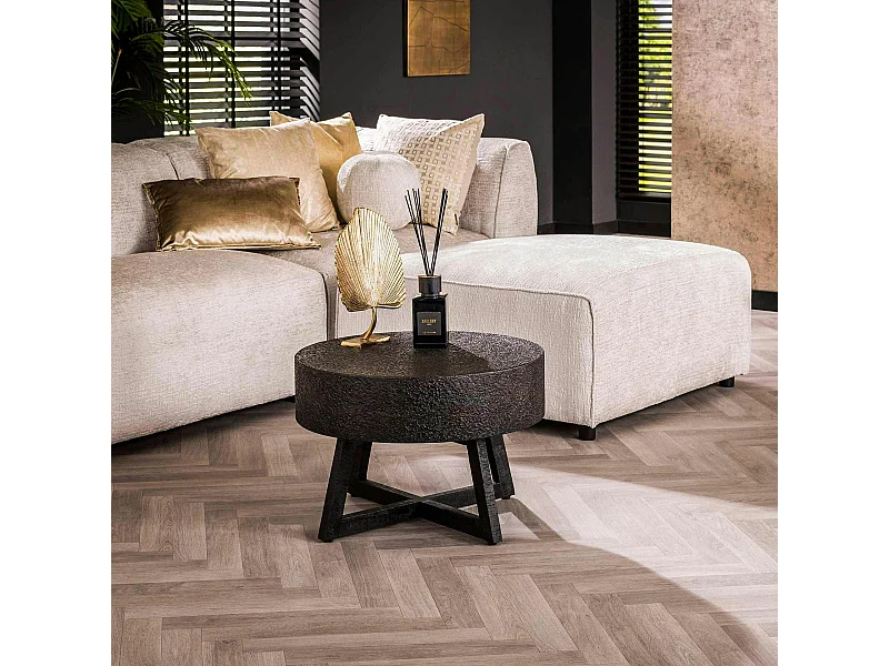 Bout de canapé industriel Ø 60 cm RALF