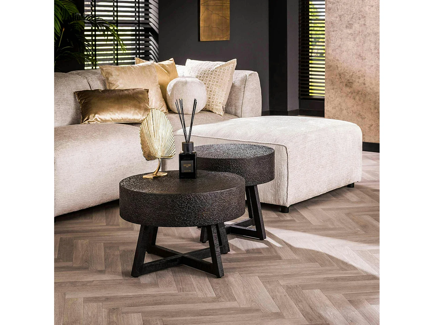 Bout de canapé industriel Ø 50 cm RALF