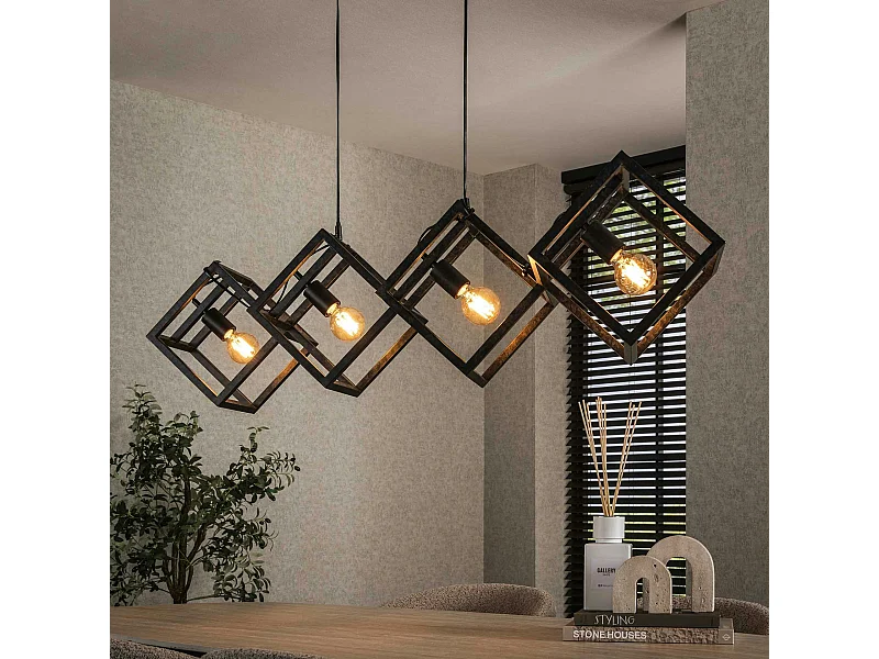 Suspension design 4 cubes en métal RALF