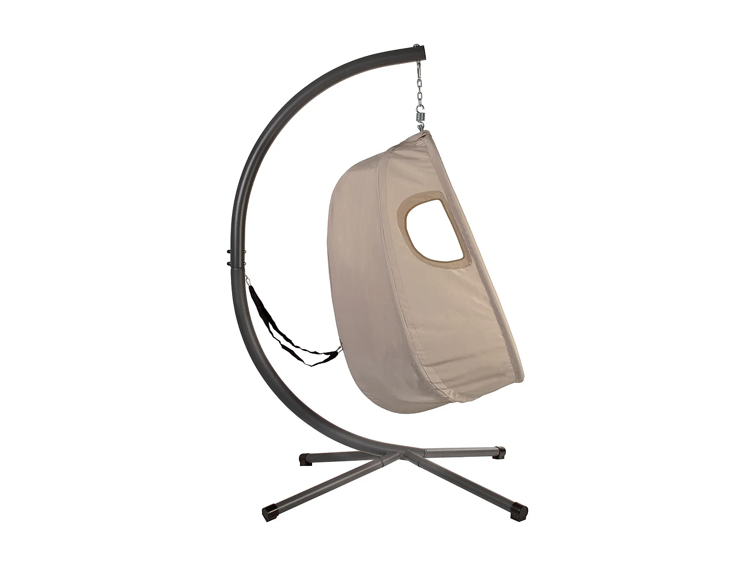 Chaise suspendue SNUGGY avec cadre pour extérieur Beige