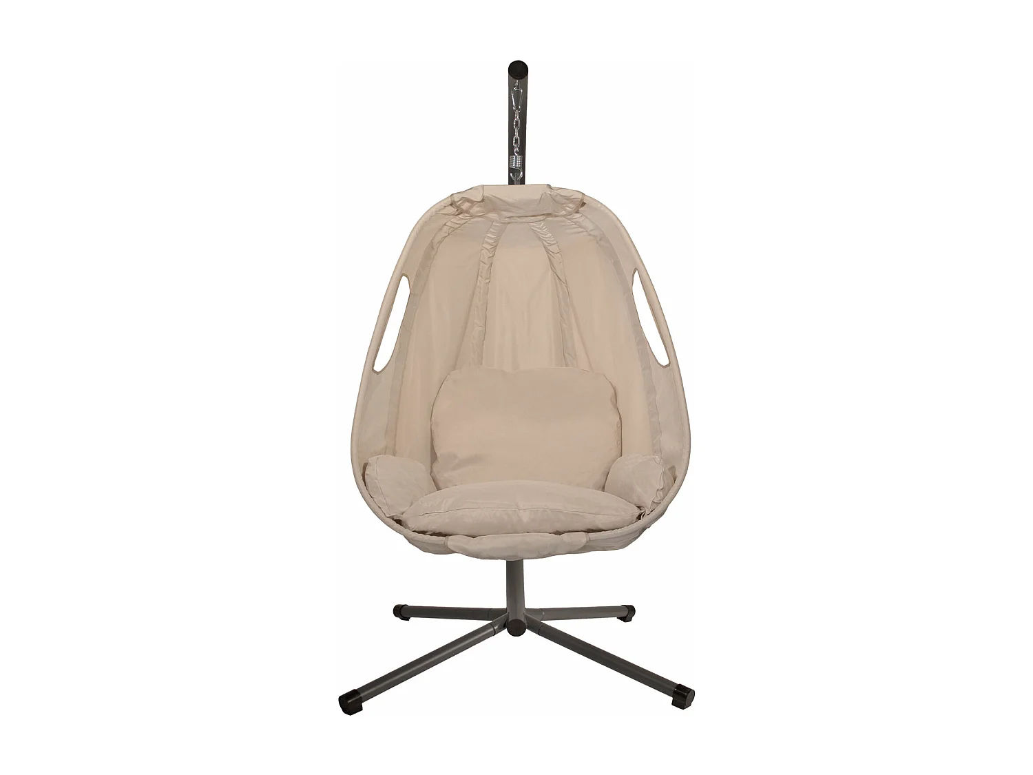 Chaise suspendue SNUGGY avec cadre pour extérieur Beige