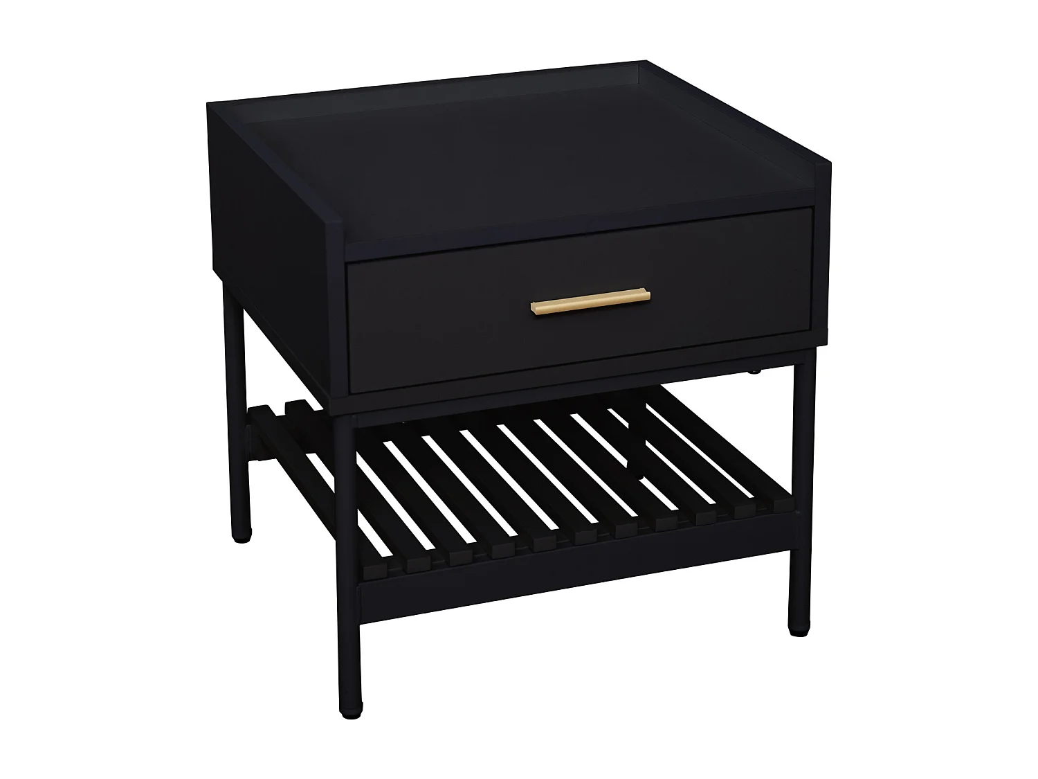 Table de chevet KORE avec tiroir Table de nuit Table de nuit Noir