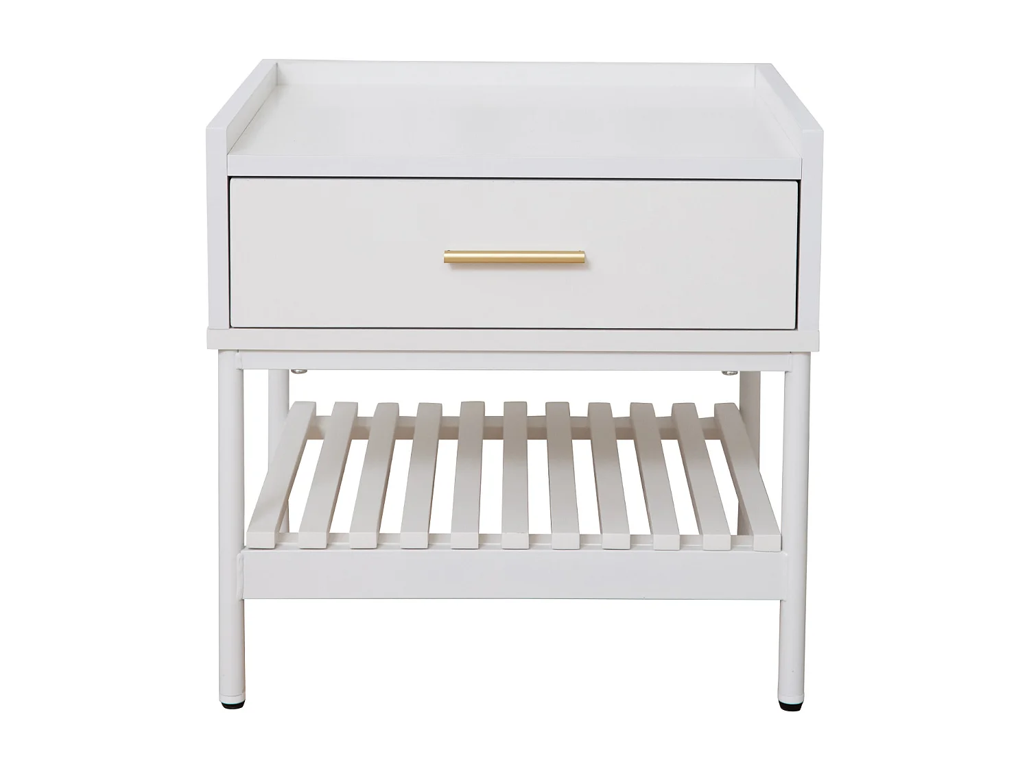 Table de chevet KORE avec tiroir Table de nuit Table de nuit Blanc