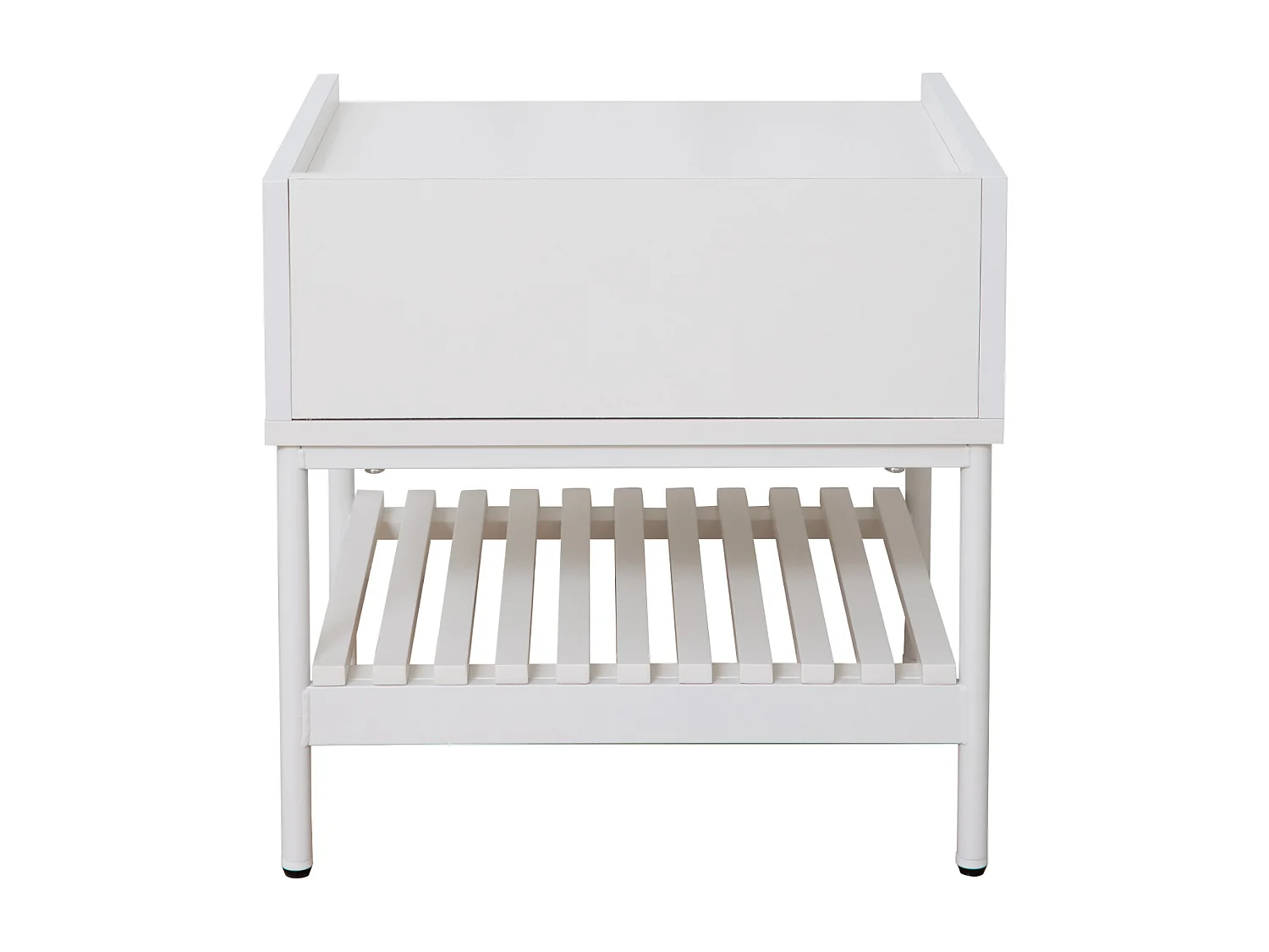 Table de chevet KORE avec tiroir Table de nuit Table de nuit Blanc