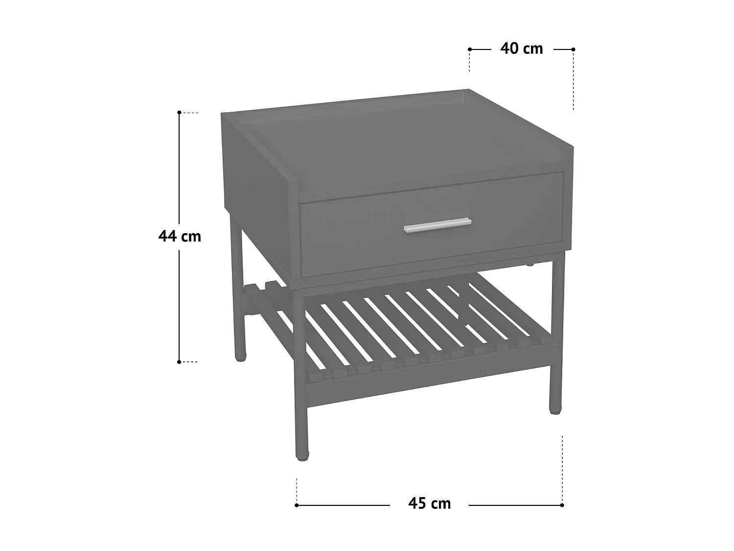 Table de chevet KORE avec tiroir Table de nuit Table de nuit Blanc