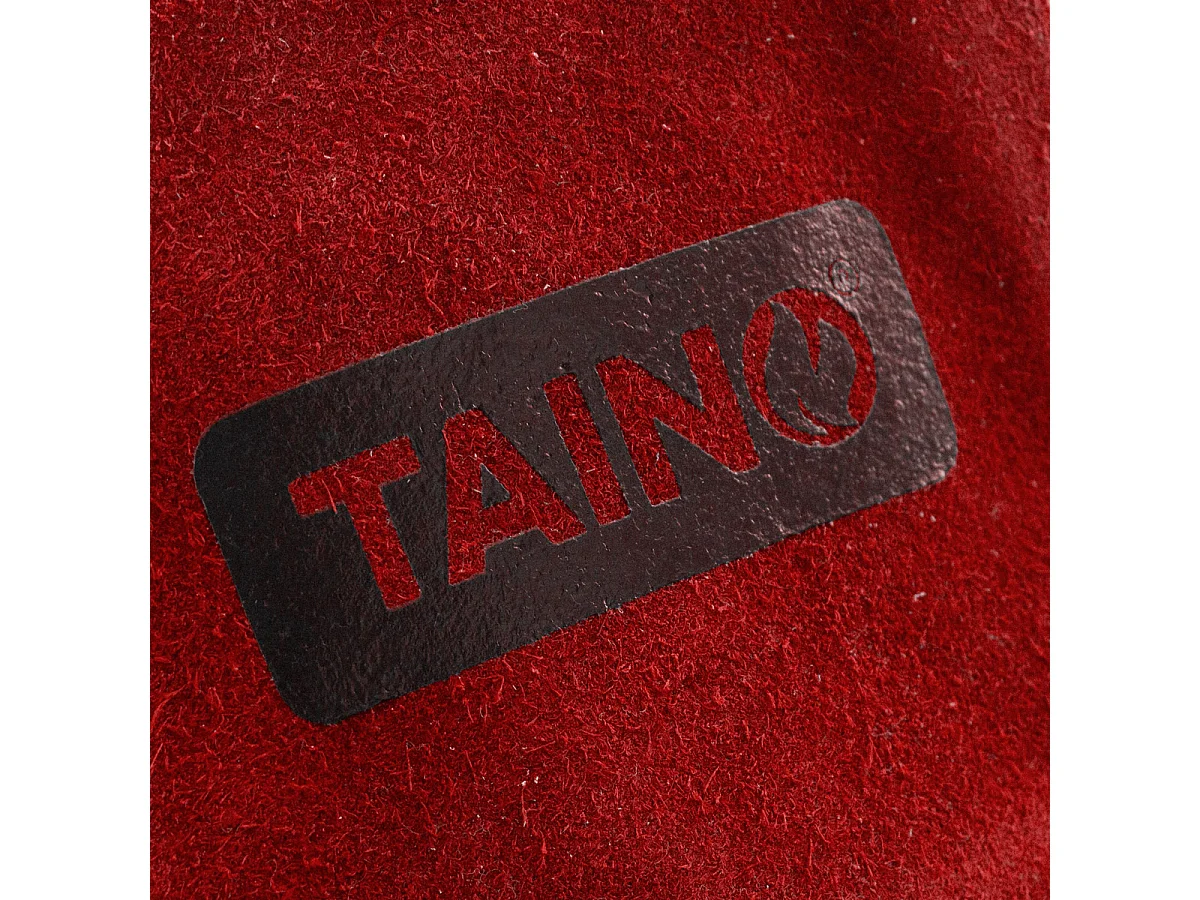 Gants de barbecue en cuir résistant à la chaleur avec doigts taille universelle rouge