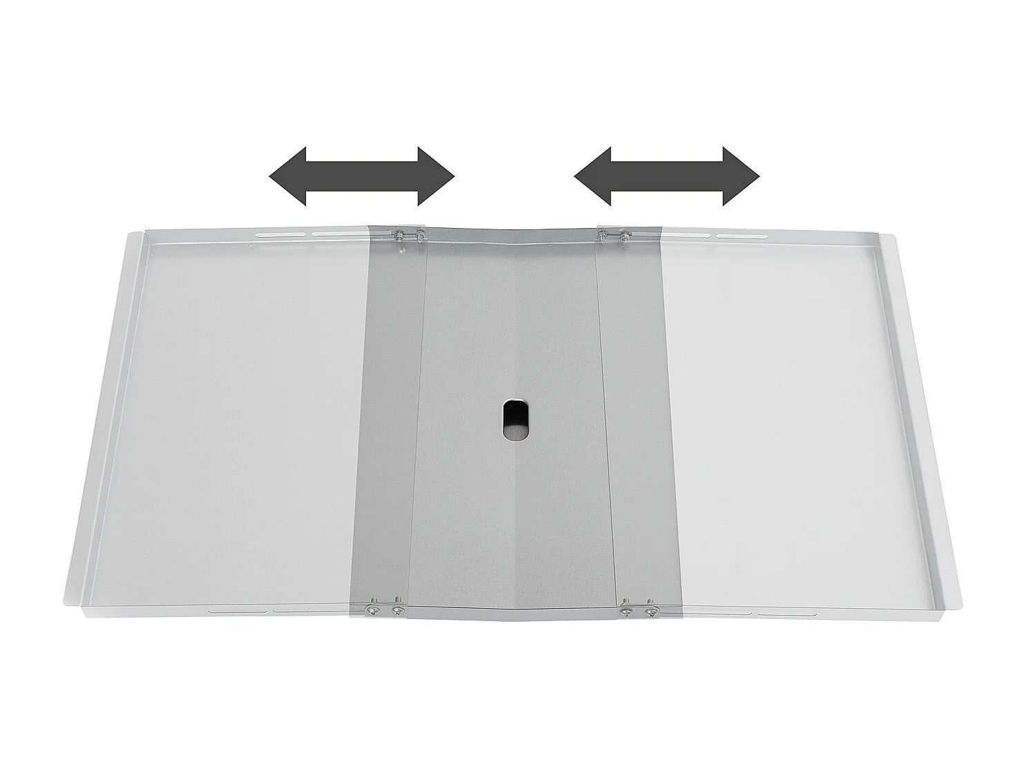 Bac à graisse universel avec bac de récupération réglable en acier