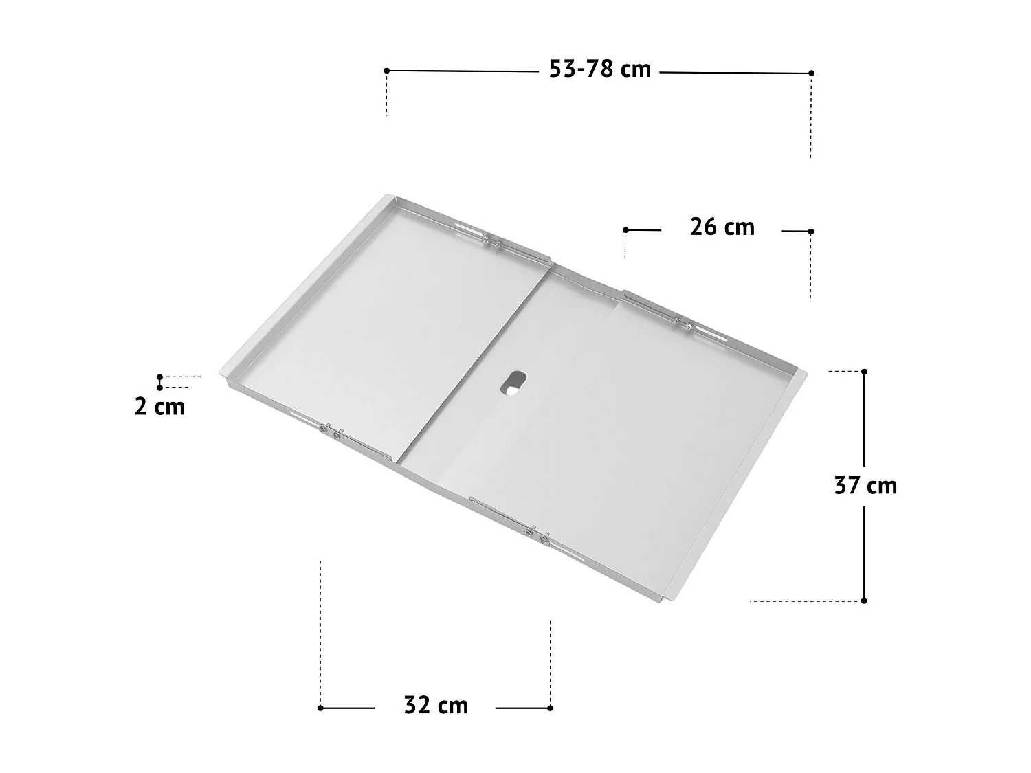Bac à graisse universel avec bac de récupération réglable en acier
