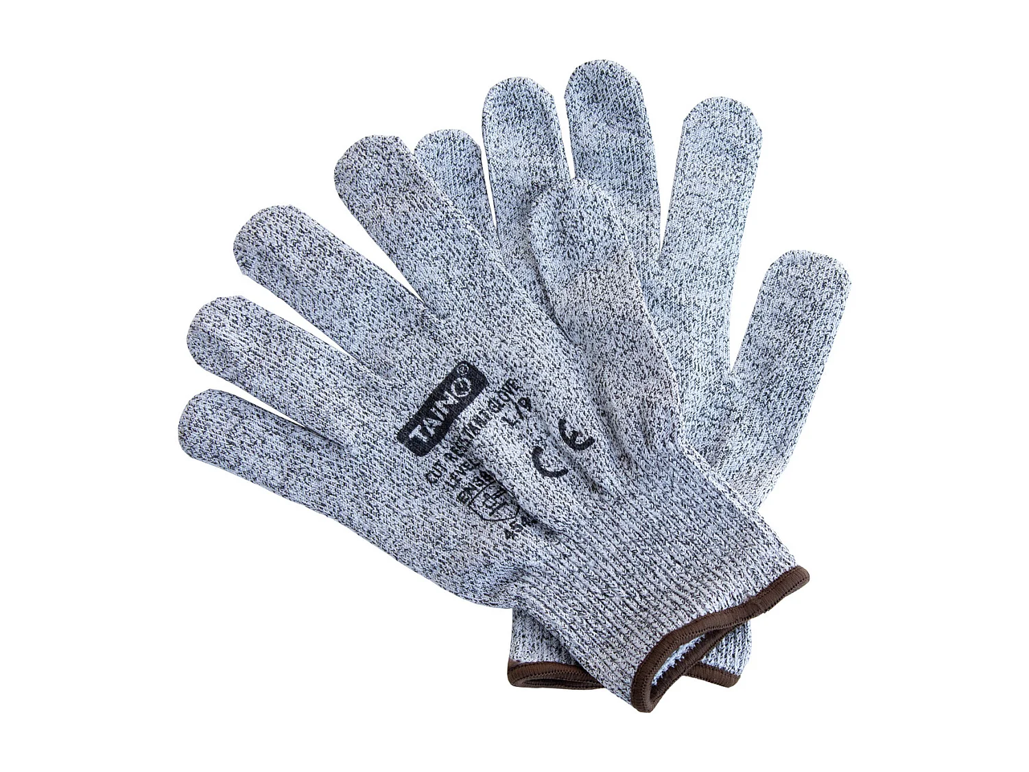Gants résistants aux coupures Classe 5 EN388 Lot de 2 tailles M et L - Gris