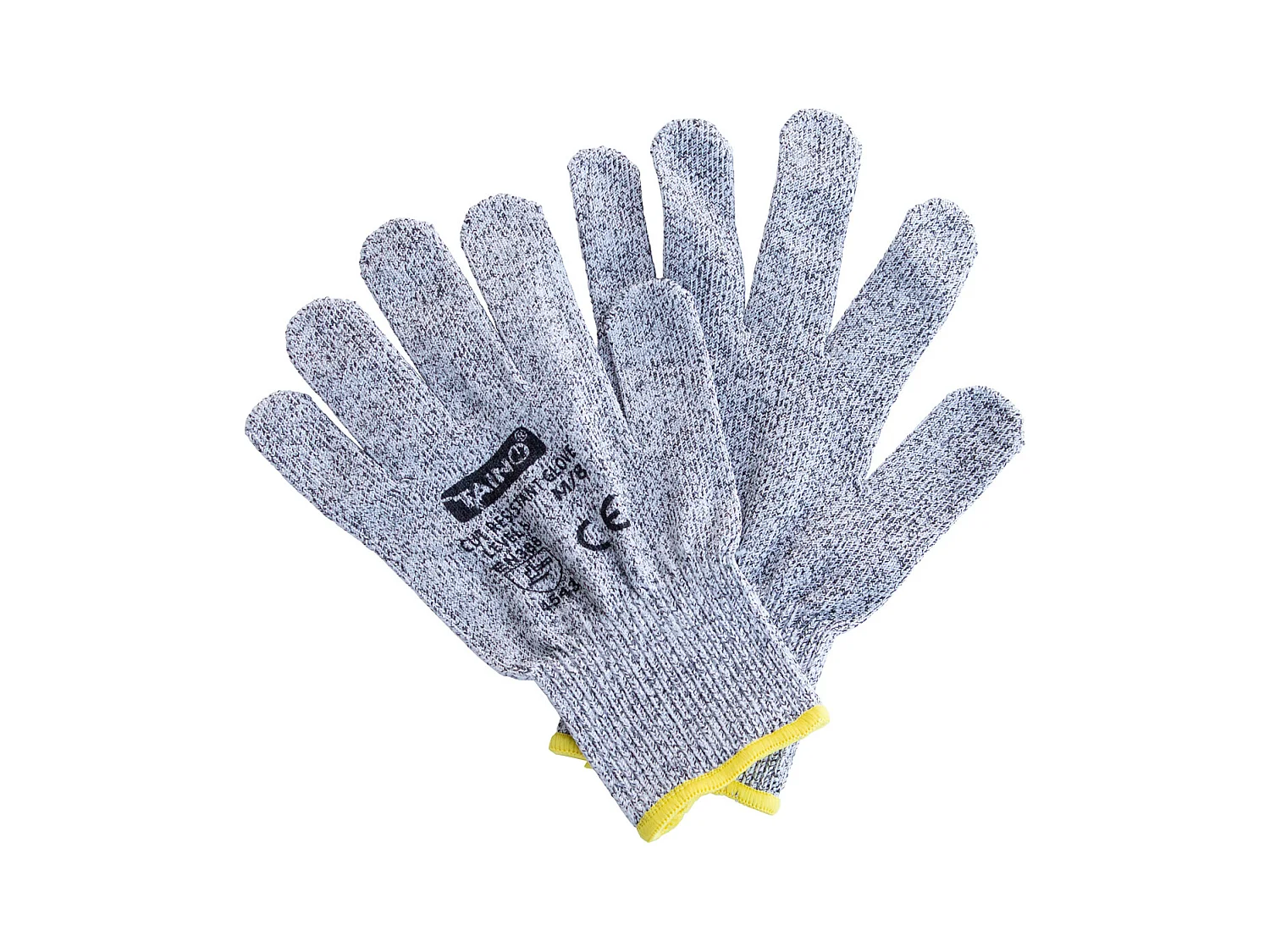Gants résistants aux coupures Classe 5 EN388 Lot de 2 tailles M et L - Gris