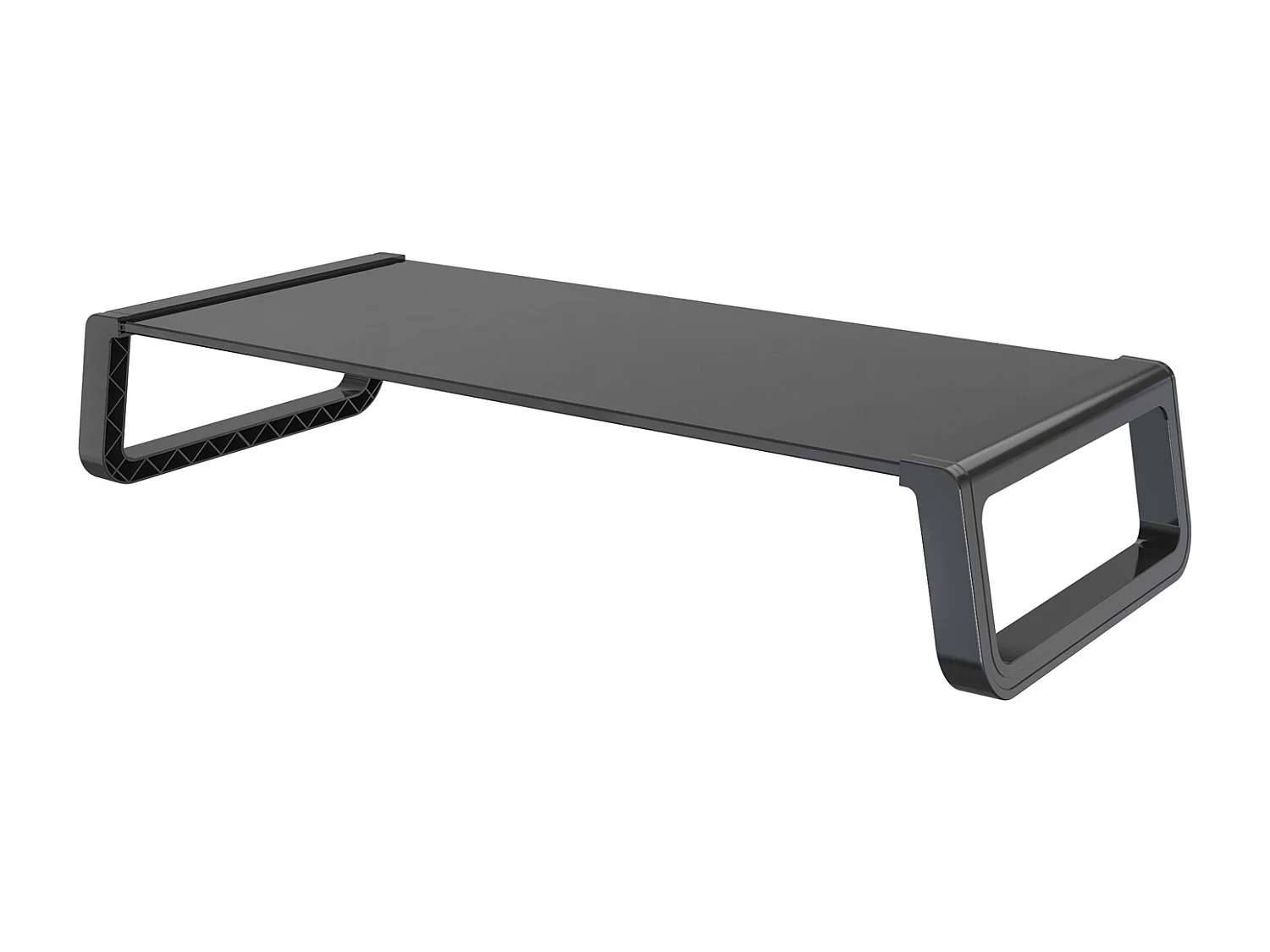 ANSAN Support de Moniteur Moniteur Riser Bureau Table d'Ordinateur Verre Noir