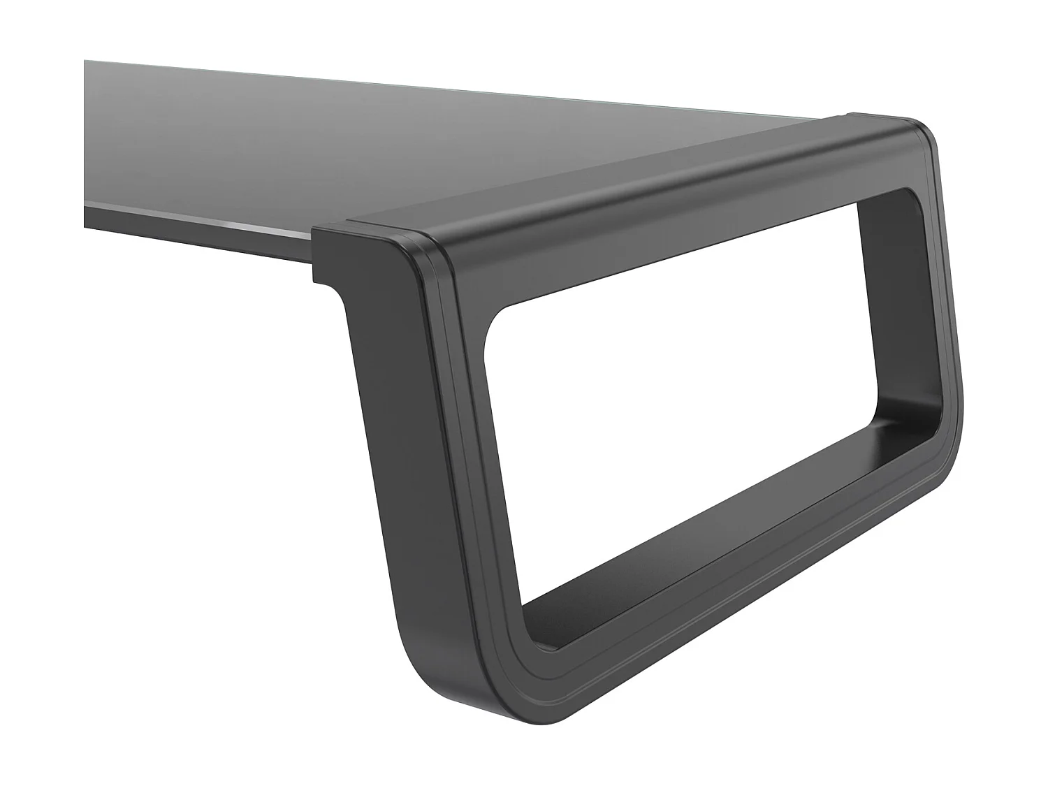 ANSAN Support de Moniteur Moniteur Riser Bureau Table d'Ordinateur Verre Noir
