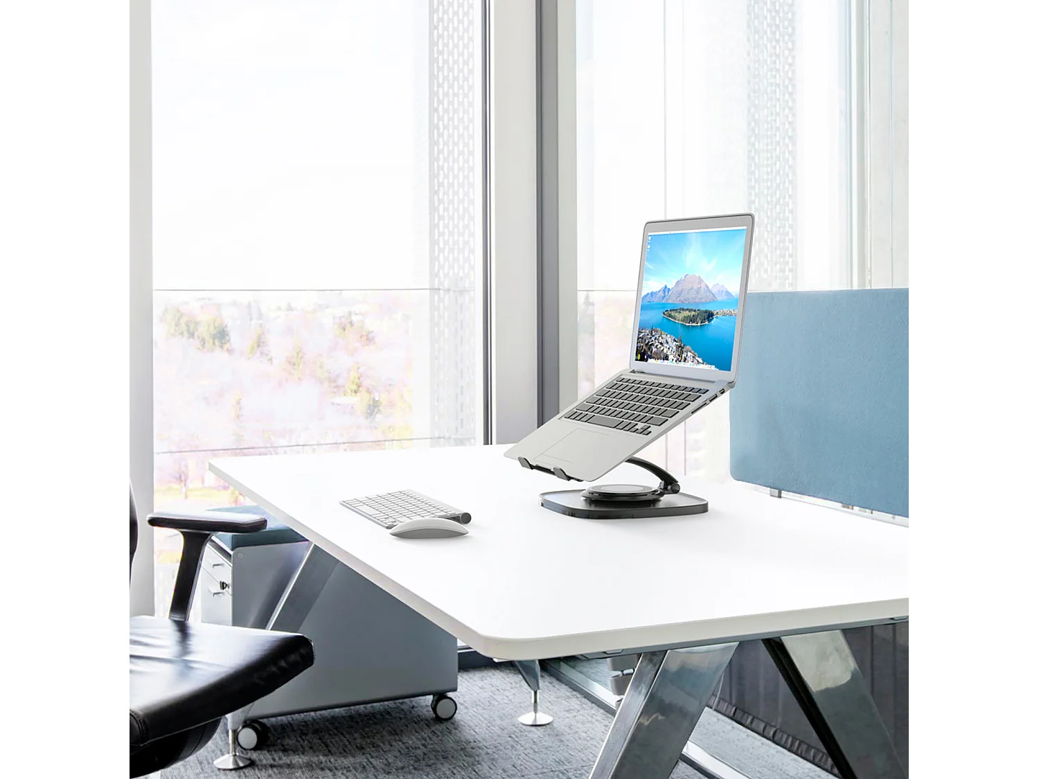 IKSAN support pour ordinateur portable réglable en hauteur et inclinable en aluminium