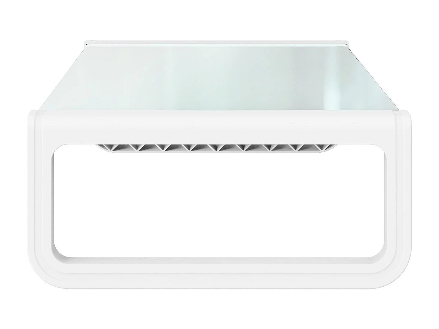 ANSAN support de moniteur rehausseur de moniteur bureau table d'ordinateur verre blanc