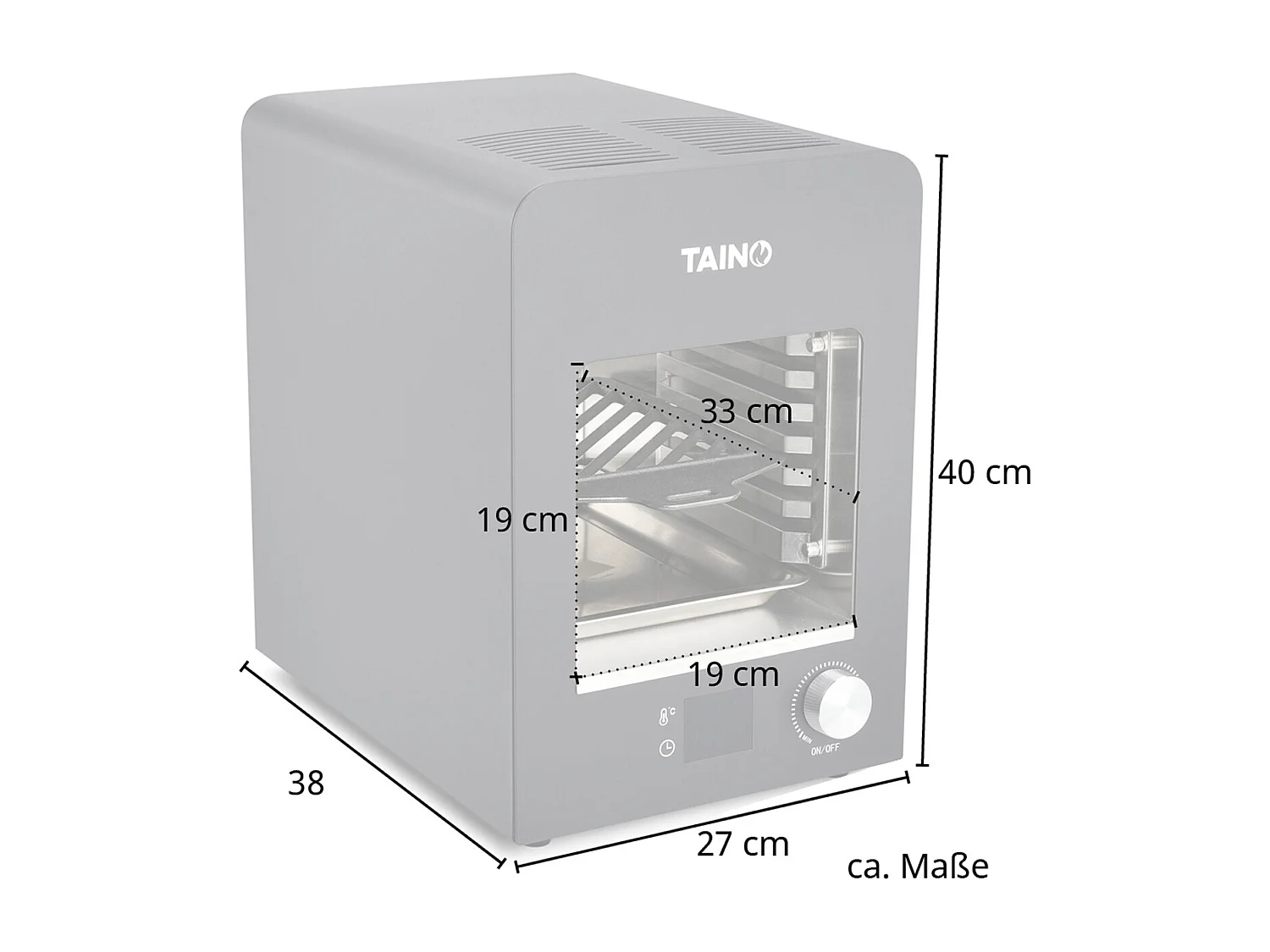 TAINO grill électrique à chaleur supérieure 800 degrés grill haute performance grill à bœuf grill à steak noir