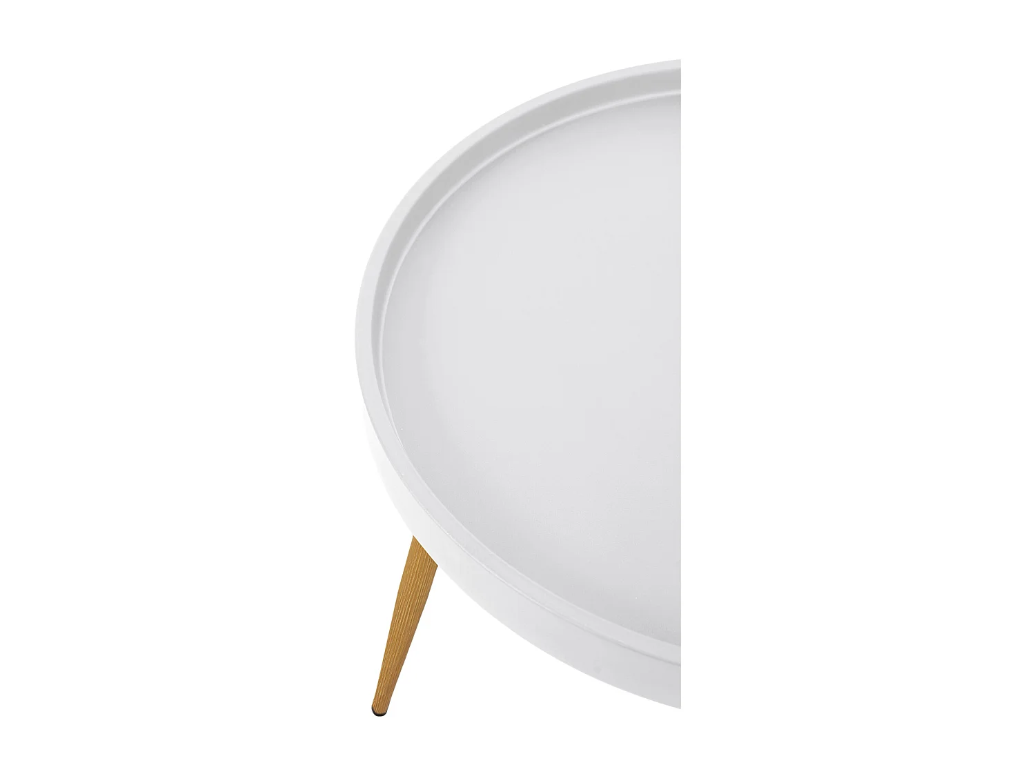 SVITA PHILLY groupe de sièges ensemble de meubles de balcon 3 pièces blanc/aspect bois