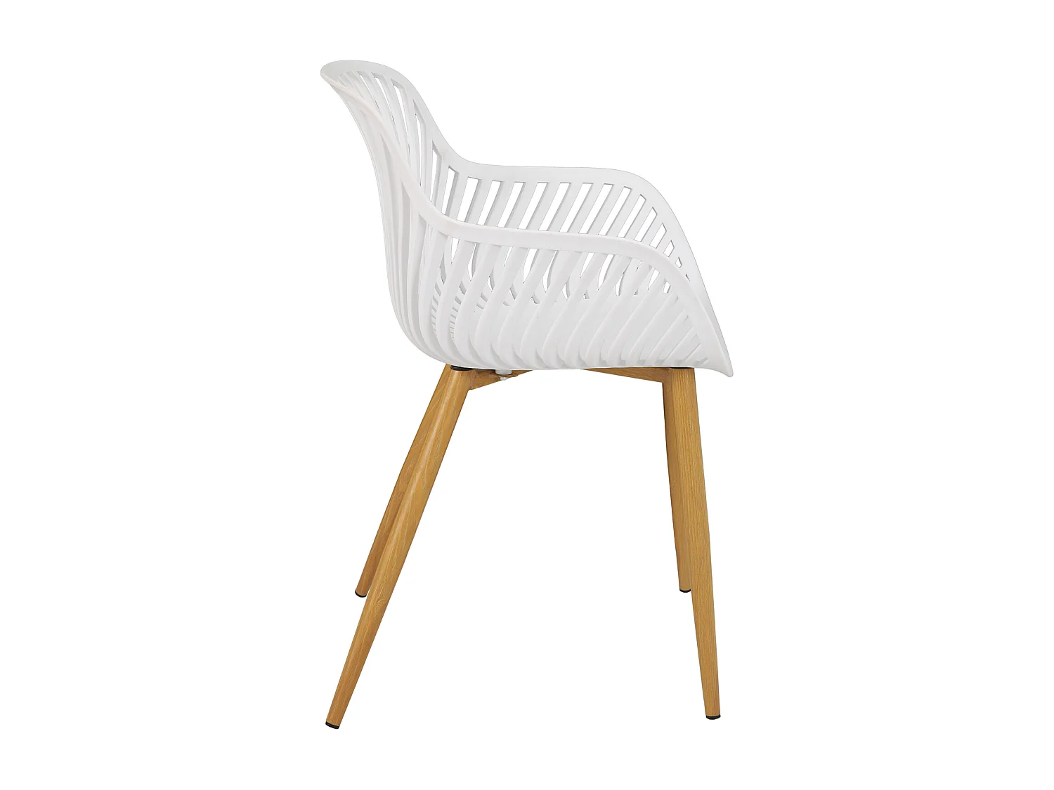 SVITA PHILLY groupe de sièges ensemble de meubles de balcon 3 pièces blanc/aspect bois