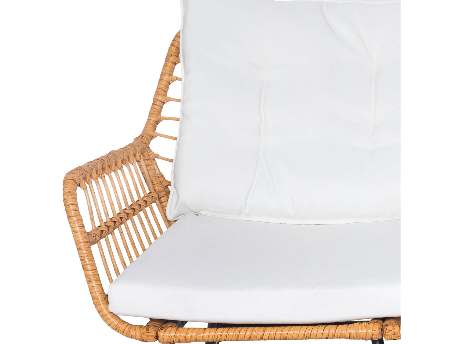 Ensemble salon de jardin en rotin AMALFI pour balcon 2 personnes Naturel