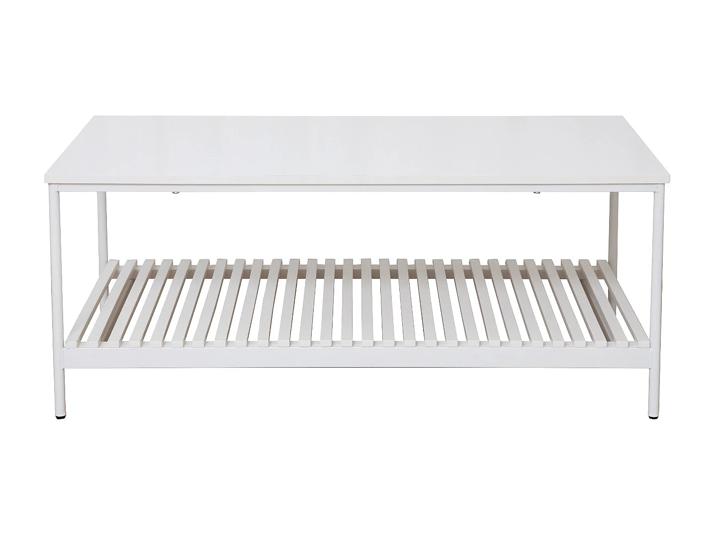 Table basse AMAL Table basse blanche Table de salon moderne avec étagère