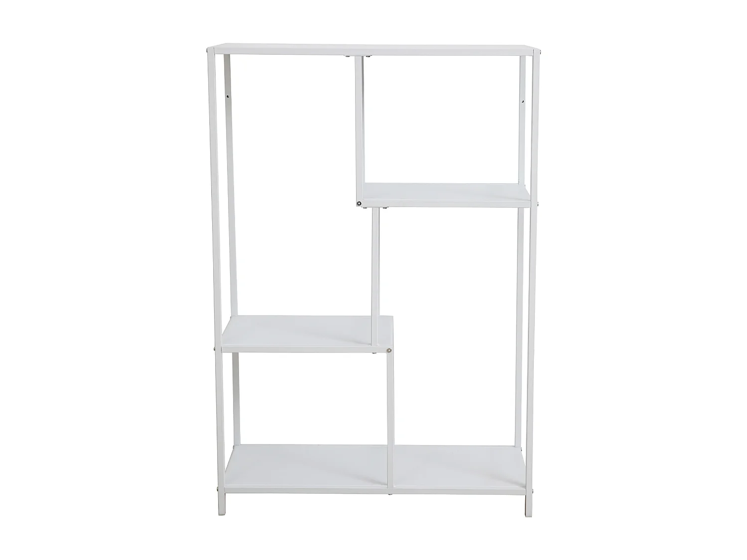 Étagère en métal Étagère sur pied Étagère de salon en métal Design industriel CARME Blanc