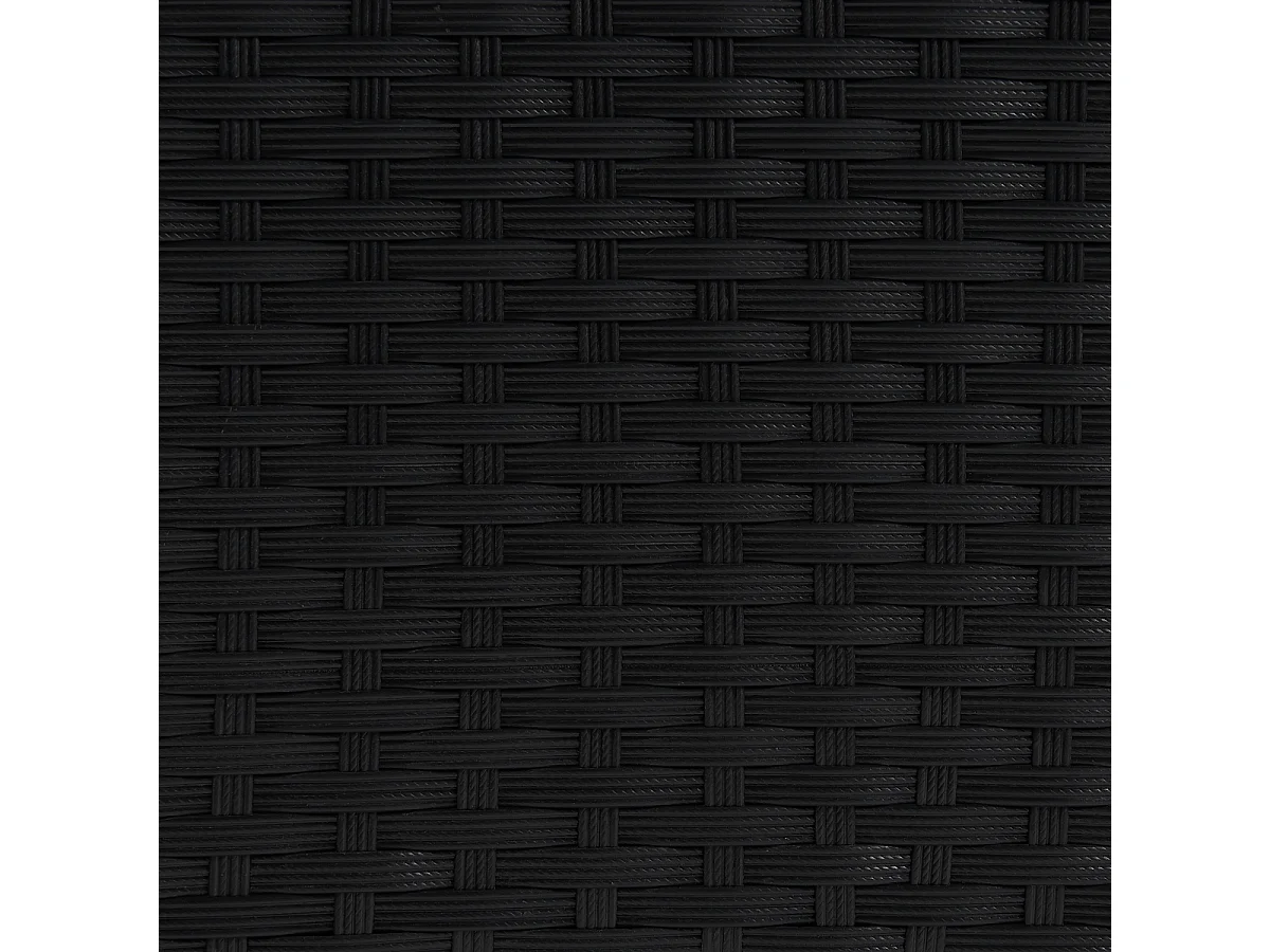 Ensemble de canapés en rotin synthétique QUEENS en noir avec housse