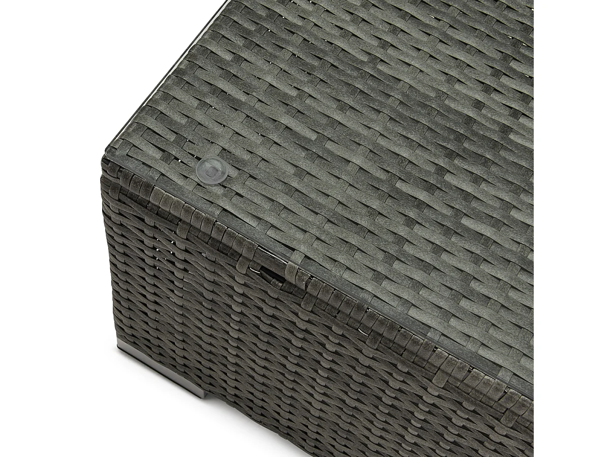 Ensemble de canapés en rotin synthétique QUEENS en marron avec housse